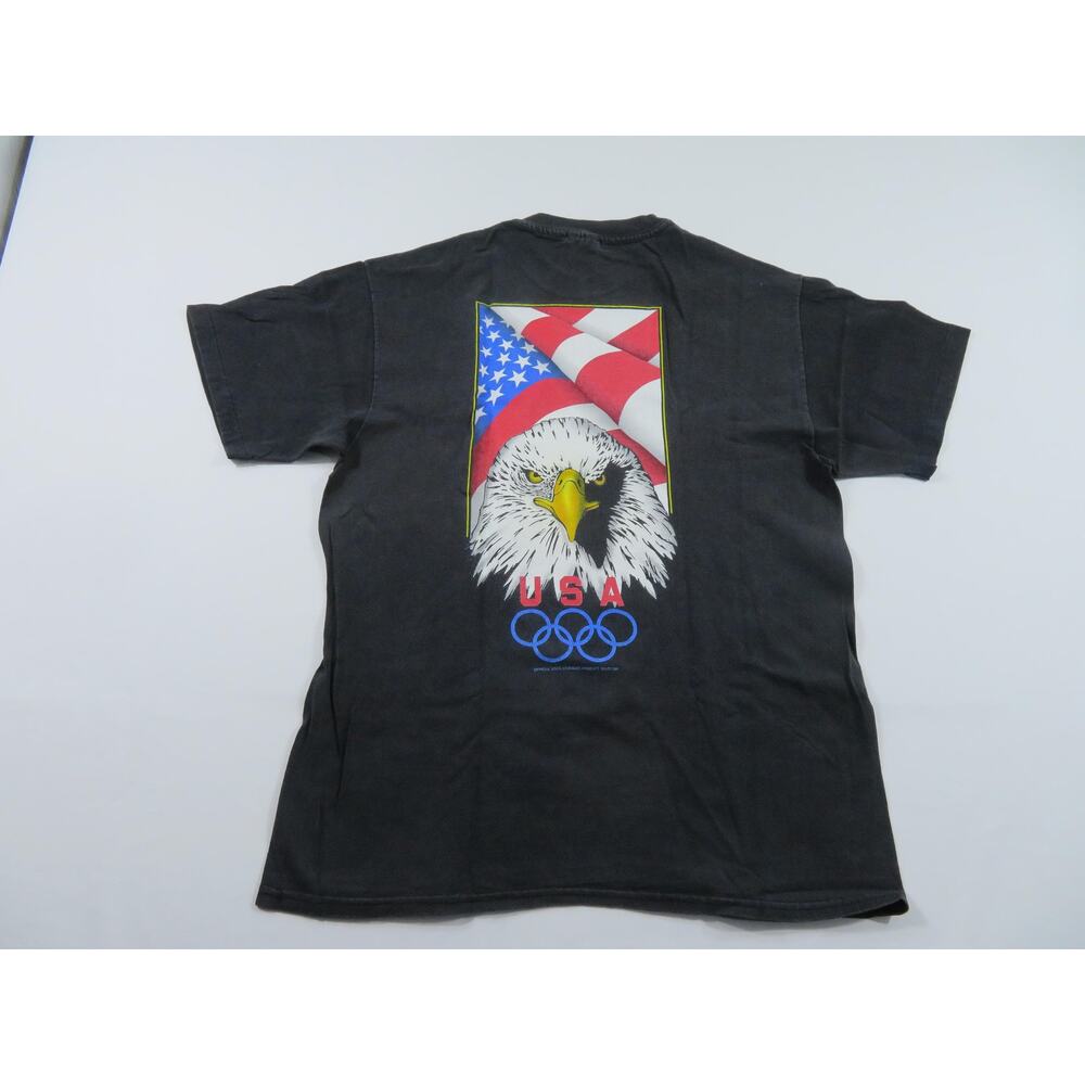 America's Team 1996 Olympics Black T-Shirt Double Sided Sz L